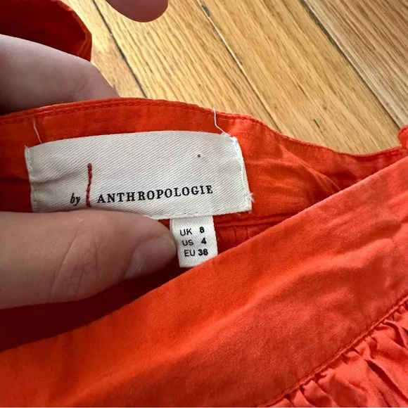 Anthropologie orange midi skirt - Picture 5 of 5